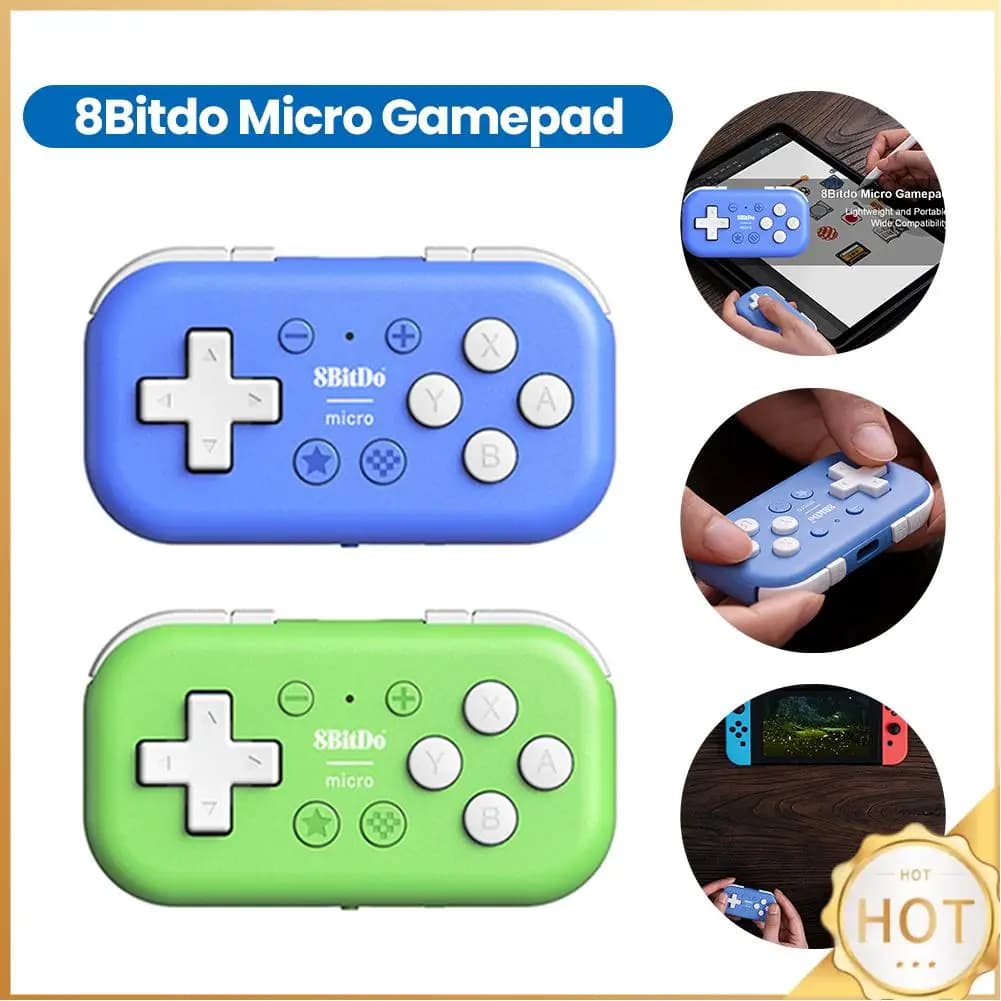 Designed for 2D games Bluetooth 8Bitdo Compatible Pocket Controller Micro Gamepad Wireless Gamepad for Switch/Raspberry Pi