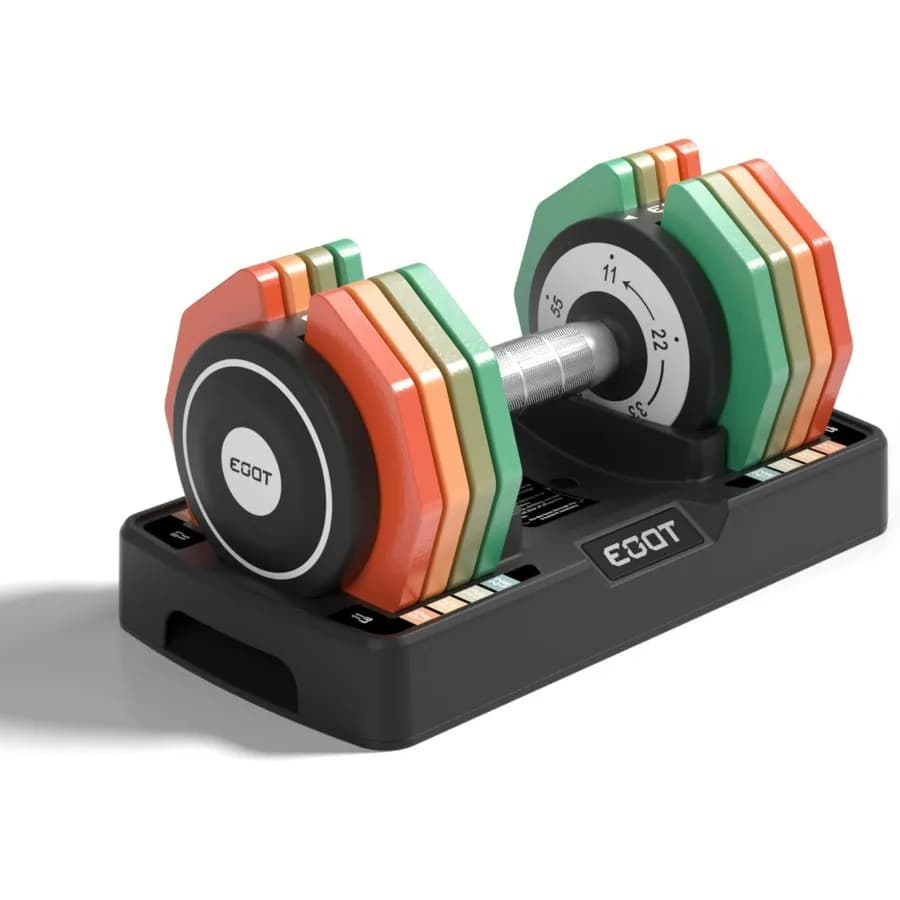 Set of adjustable handlebars/single, set of adjustable handlebars 5 in 1 from 55 pounds with anti-slip handle and rainbow weights