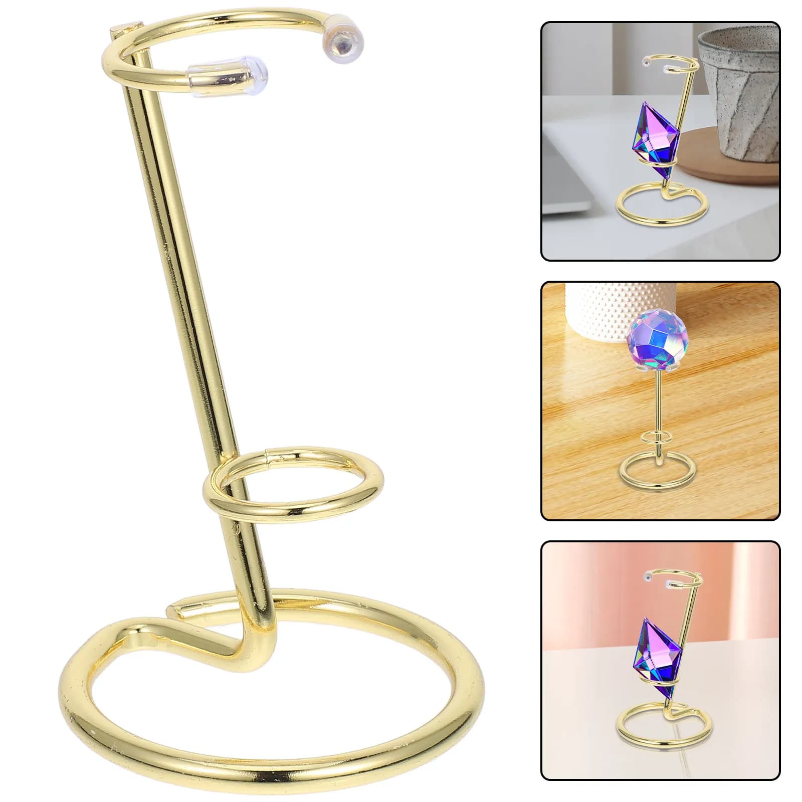 Stone Display Stand Crystal Ball Holder Sturdy Rock Base for Showing Crystals Minerals Collectibles Crystal Ball Base