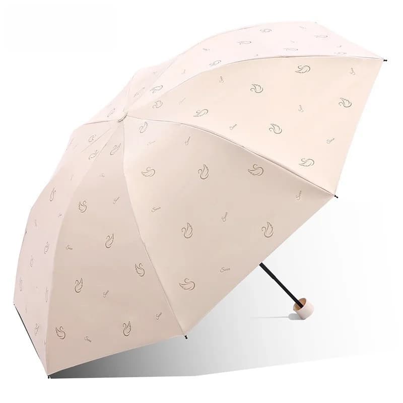 Ombrello Portatile Leggero Heaven con Protezione UV e Antipioggia, Doppio Uso Sole e Pioggia, Modello Swallow Love Song