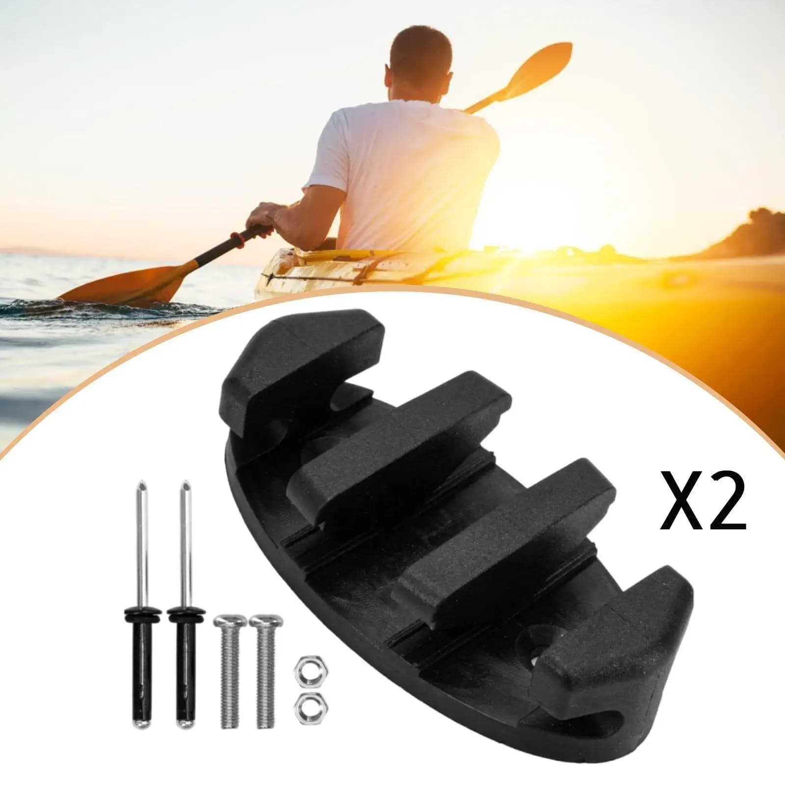Durable Zig Cleat Kit Anchor Line Holder Rope Clamp with Screws for Kayak Canoe Boat Dock