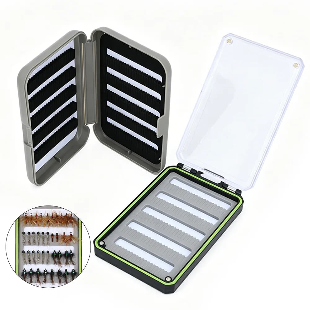 1 pz Scatola porta esche per pesca a mosca (esche secche/bagnate, midge, ninfe, jig) per Trota, Spigola, Persico, Grizzly - Contenitore porta esche e attrezzatura da pesca