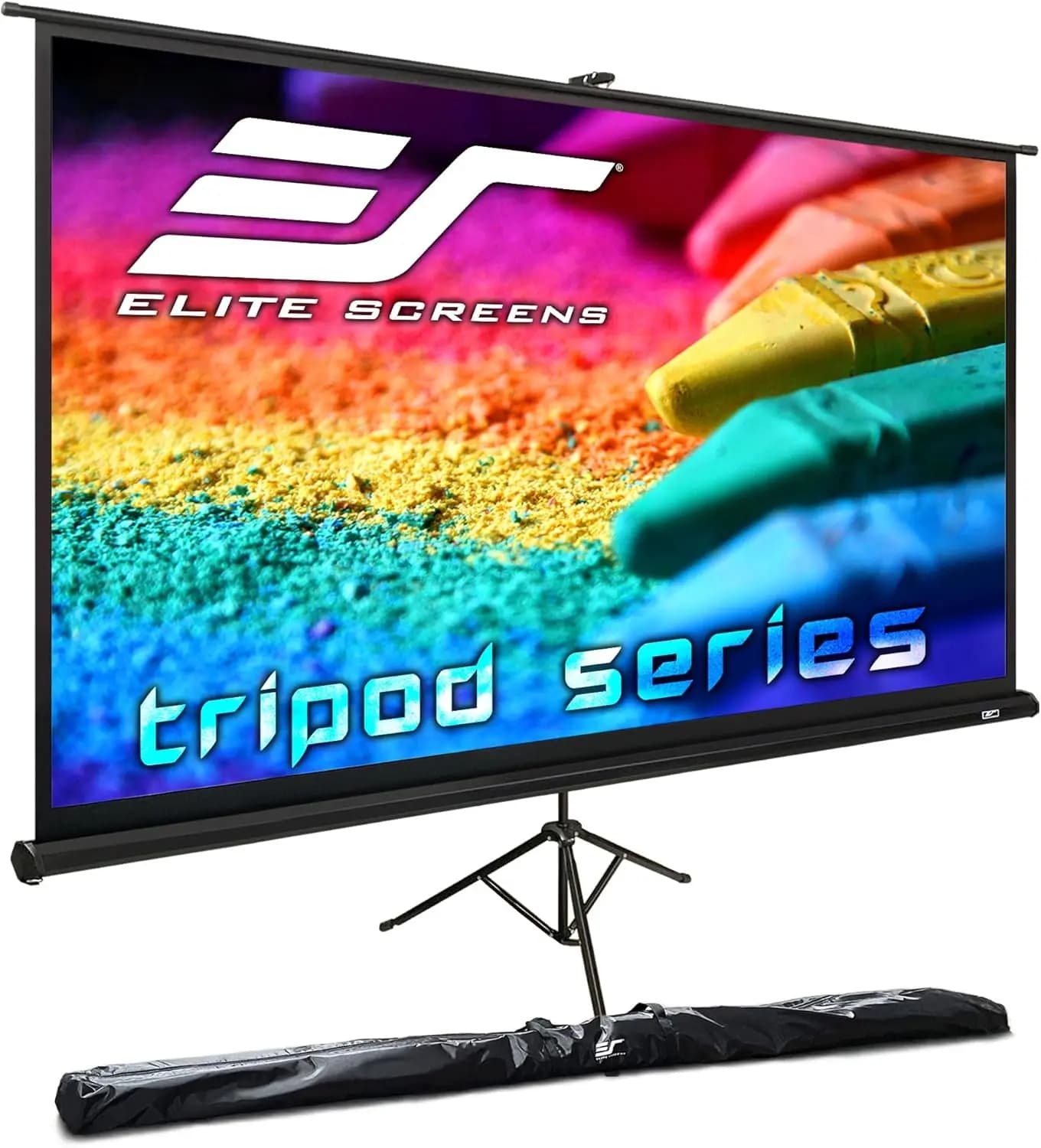 Schermo per Proiettore Portatile da 60 Pollici, Rapporto 16:9, Supporto Estraibile, Guadagno 1.1, Uso Interno ed Esterno per Home Theater, Ufficio, Aula