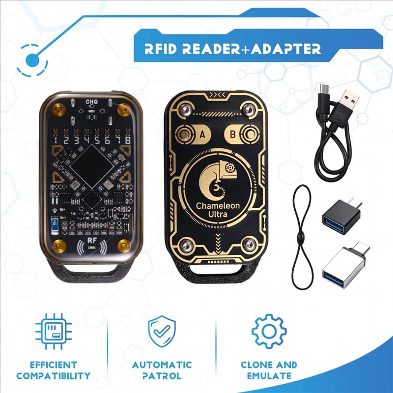 PHILE-Chameleon Ultra RFID Lettore di chip intelligente Emulatore di smart card 125Khz 13,56Mhz ID IC Card Decodifica Duplicatore NFC