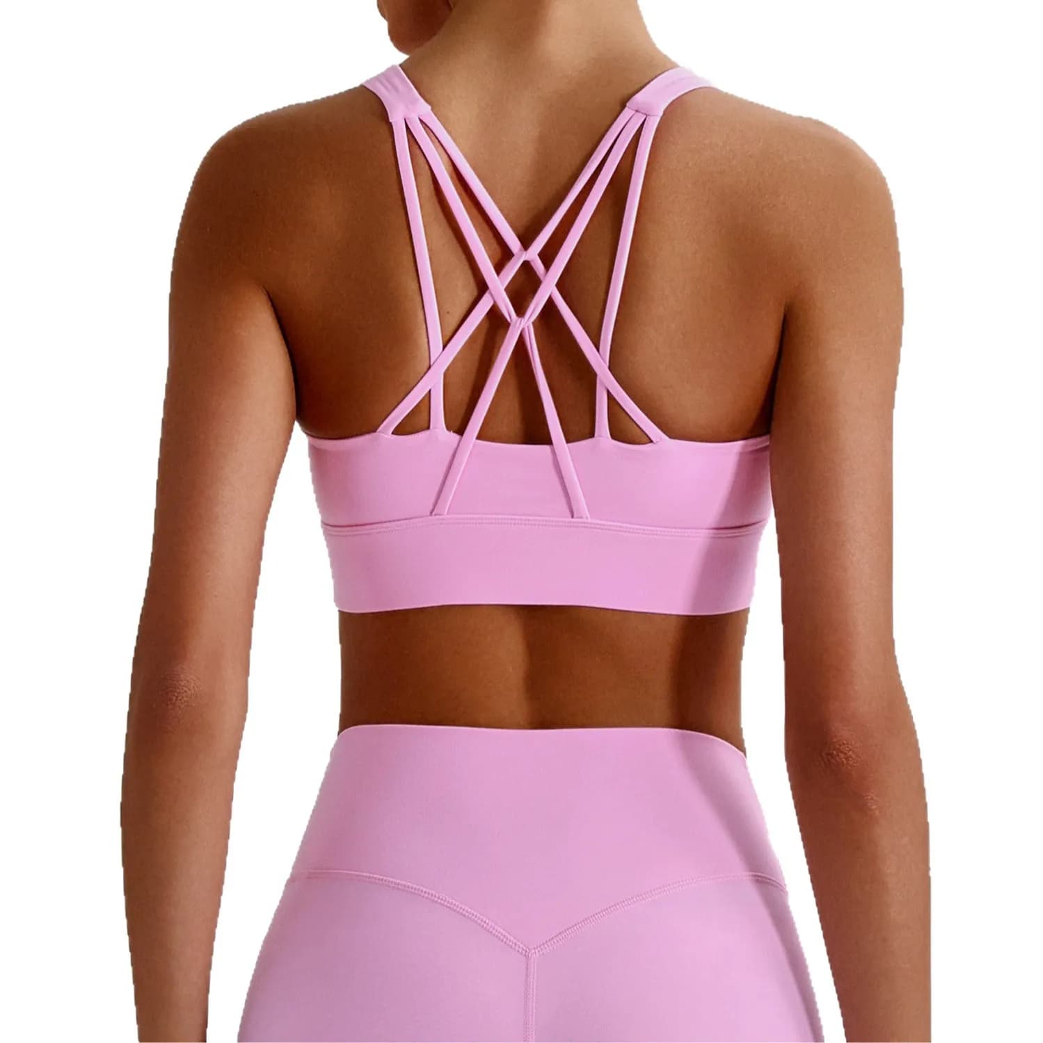 Reggiseno da yoga Jenny&dave con cintura sottile e schiena incrociata, traspirante, ad asciugatura rapida, antiurto, per corsa e fitness