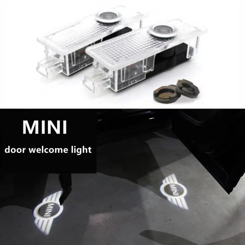 2 Pezzi Nuove Luci LED di Benvenuto per Portiera Auto, Proiettore per Mini Cooper One S JCW R55 R56 R50 R60 R53 F55 F56 Countryman