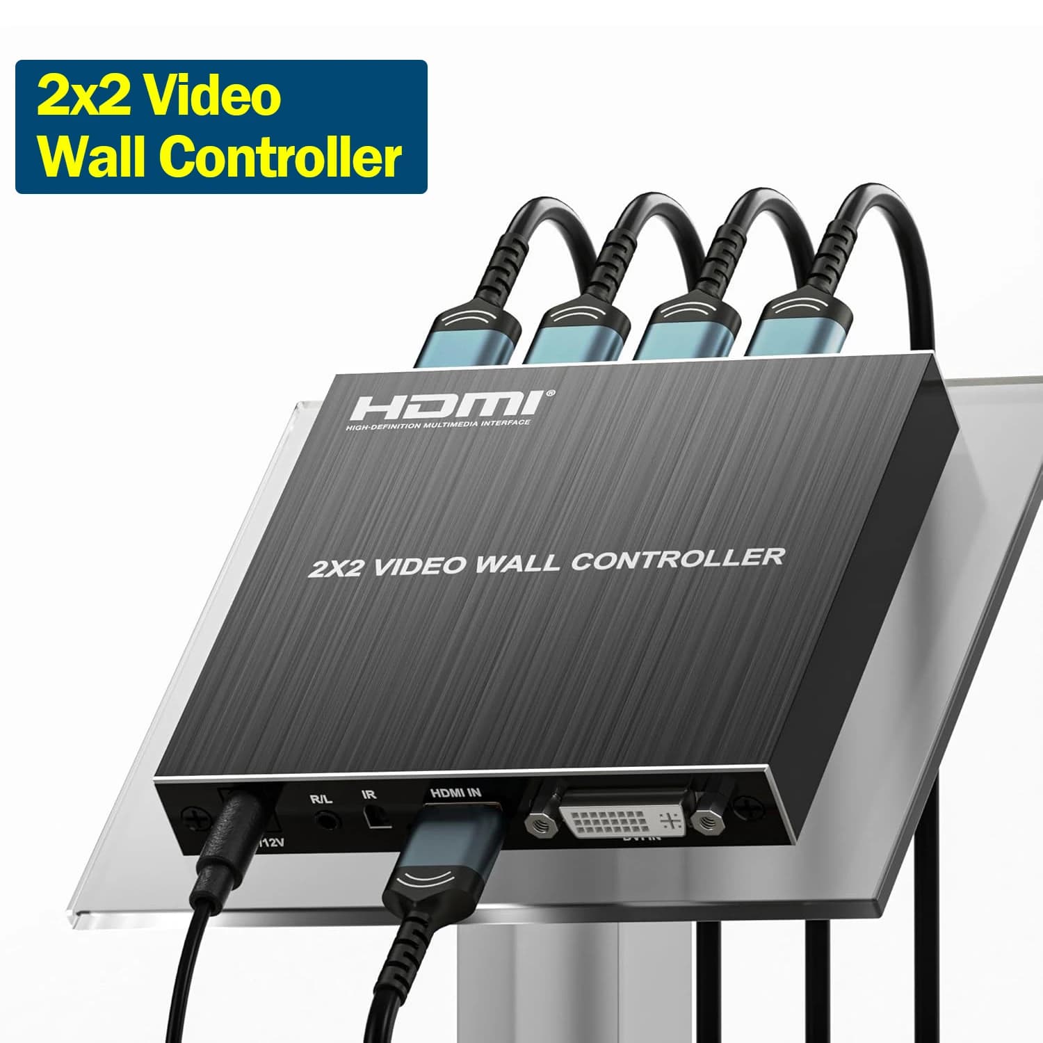2x2 HDMl Video Wall Controller 1080P Video Wall Splicing Processor 2x2 1x2 1x4 1x3 2x1 3x1 Combine 4 Screens into 1 Wall Display