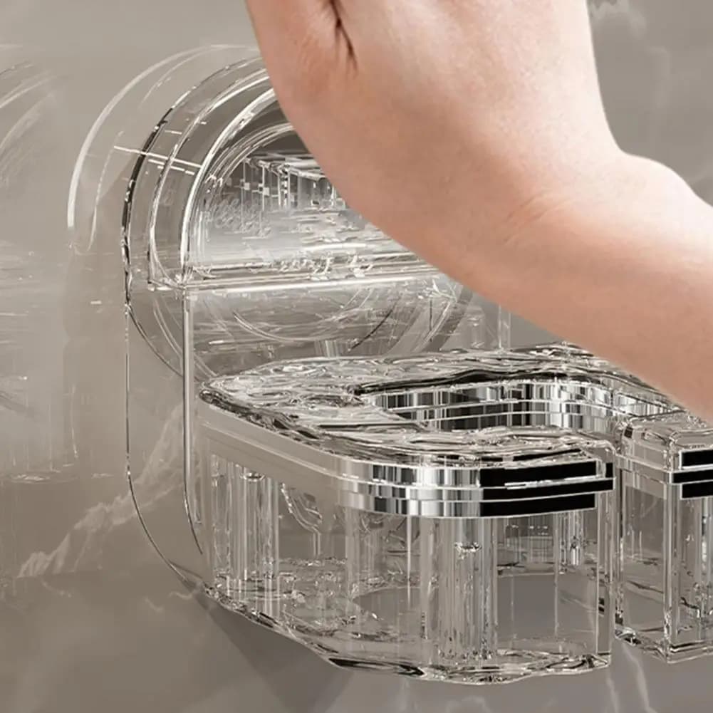 Hair Dryer Mount No-drill Hair Dryer Stand Hair Dryer Straightener Holder with Easy Rotation Angle Adjustment for Storage