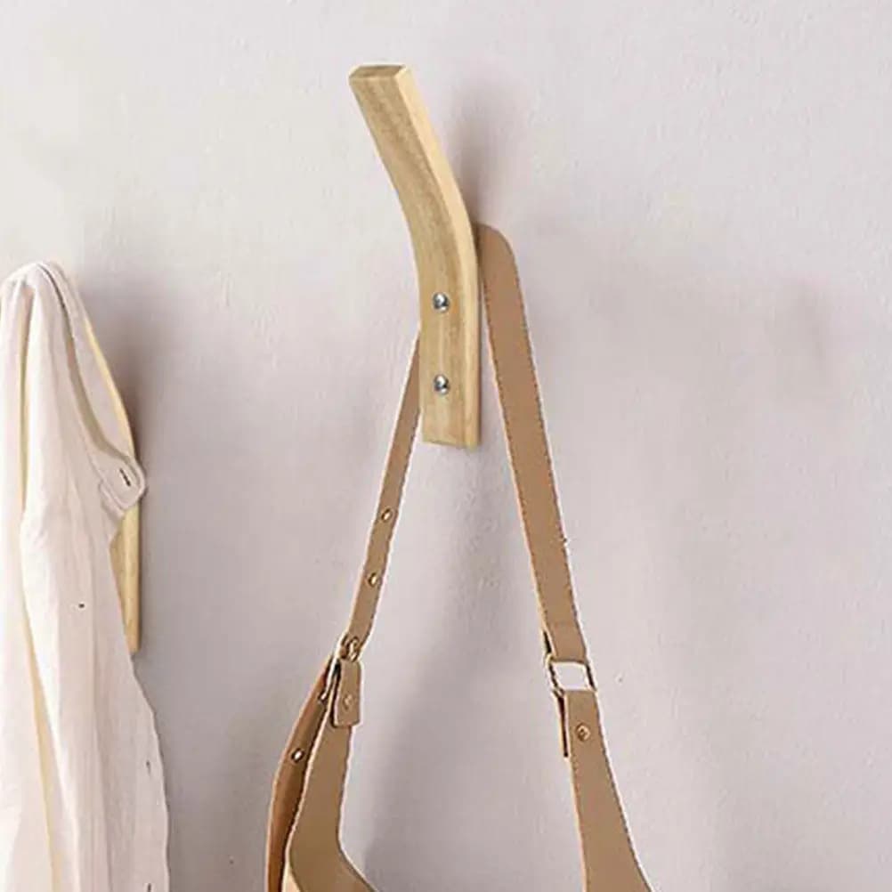 Gancio Rustico in Legno da Parete Singolo per Cappotti, Cappelli, Asciugamani - Organizzatore Decorativo per Ingresso, Bagno, Camera da Letto, Vestiti e Borse