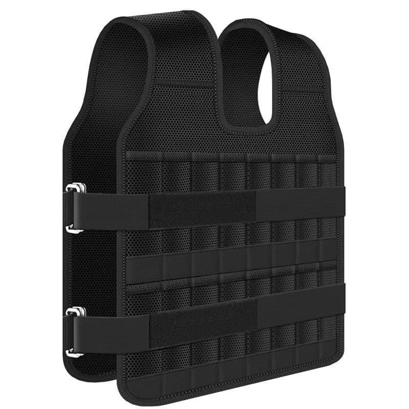 Adjustable sports vest for fitness weights, steel plate, lead block, sand suit training