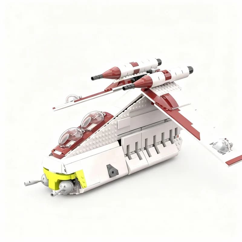 Set di Costruzioni MOC da 1082 Pezzi, Modello Nave da Guerra della Repubblica, Giocattolo Educativo Creativo, Regalo di Natale