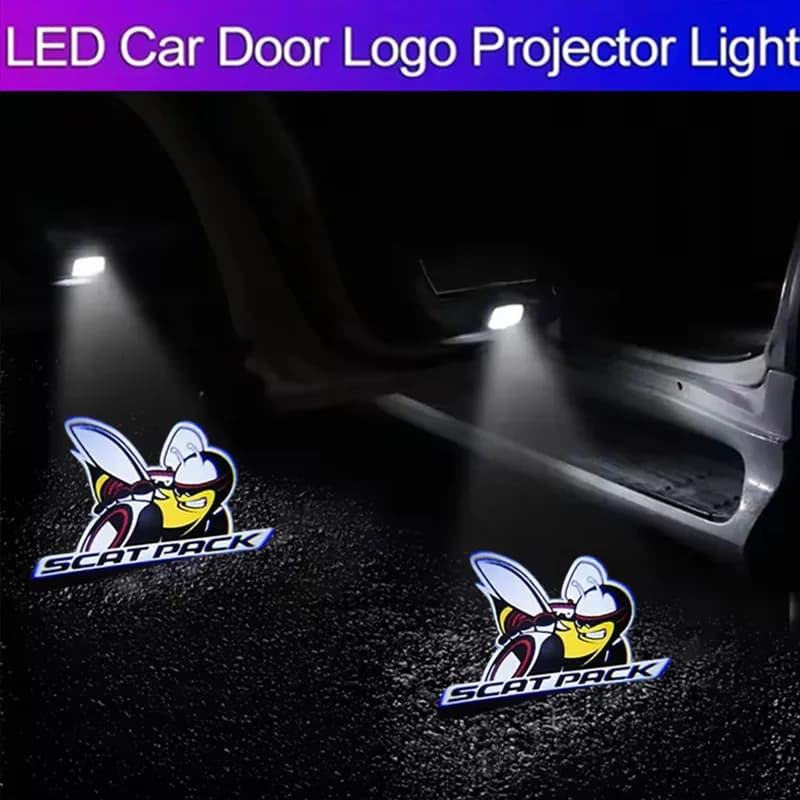 Lampada LED di benvenuto per portiera auto HD con proiettore per DODGE Challenger SRT Scat Pack Demon Charger Hellcat