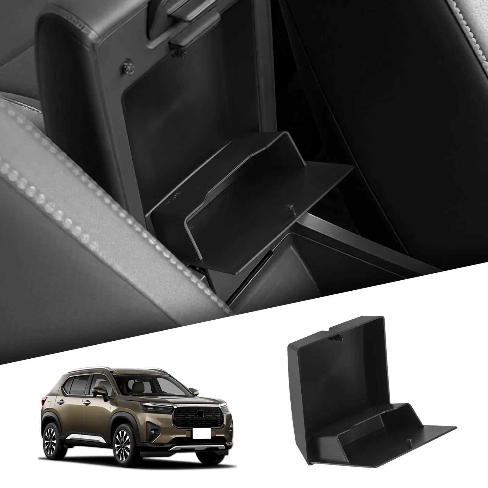 Smabee per Honda WR-V WRV 2023-2025 JP Versione Bracciolo di Stoccaggio Scatola Nascosta ABS Stivaggio Riordino Vassoio Auto Organizer Accessori