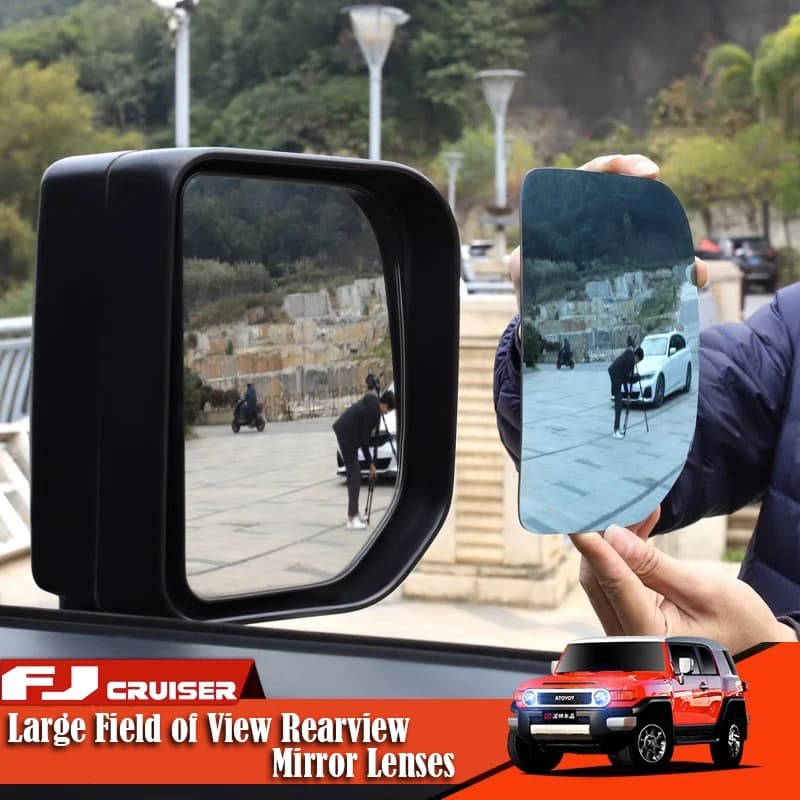 For FJ Cruiser Wide Angle Anti-Glare Rearview Mirror Side Rearview Heated Mirror Blue Glass Lens Car Heated Side View Mirror 07-