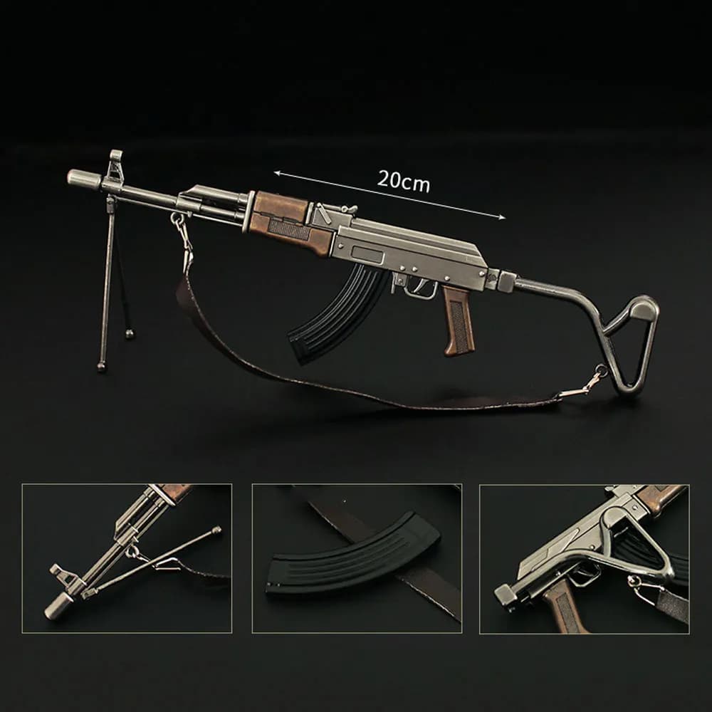 20cm Mini pistola giocattolo in metallo pieghevole AK47 AKM modello puntelli in lega ornamenti CS attrezzature da gioco Action Figure arma giocattoli ZG314