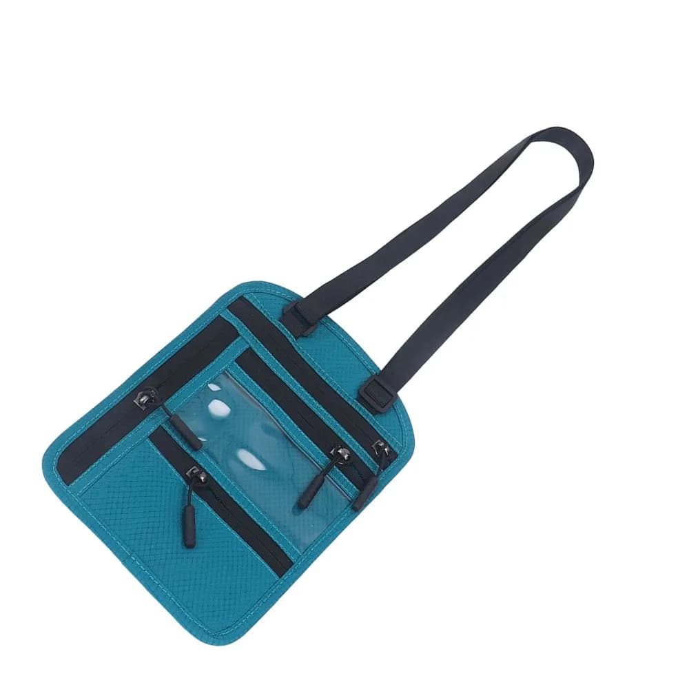 Portafoglio da Collo Resistente e Leggero con Cinturino Regolabile, Impermeabile, Porta Passaporto da Viaggio Multifunzione, Borsa da Collo per Viaggi