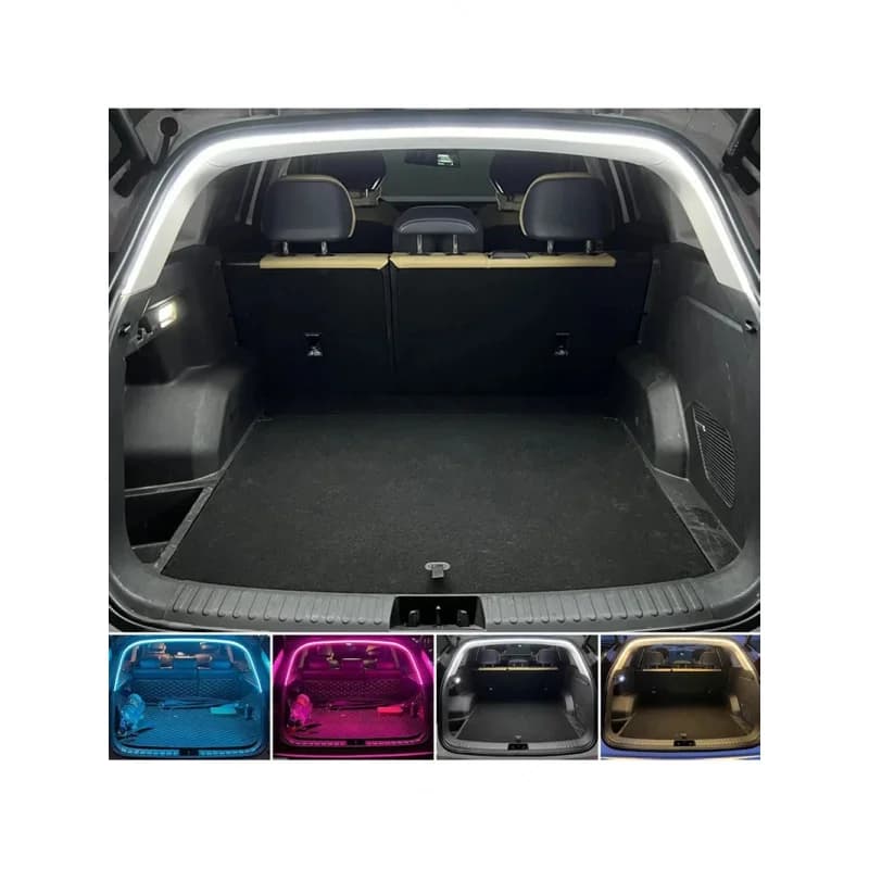 Car high brightness trunk lighting ambient light interior decoration LED wiring free automatic sensing tailgate light strip Gift