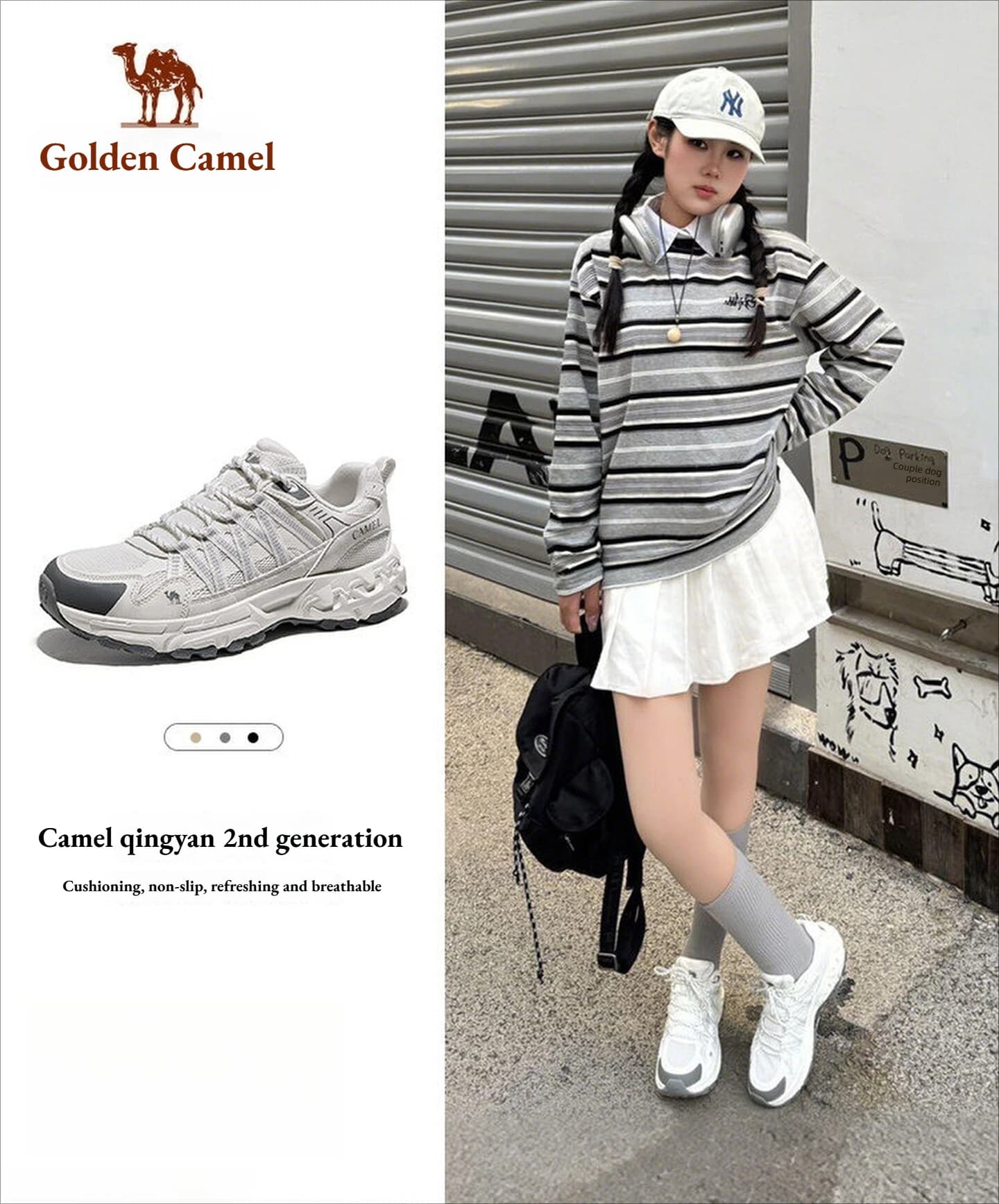 Scarpe da trekking Golden Camel per donna e uomo, sneakers traspiranti antiscivolo, resistenti all'usura, antispruzzo, scarpe da montagna per turismo