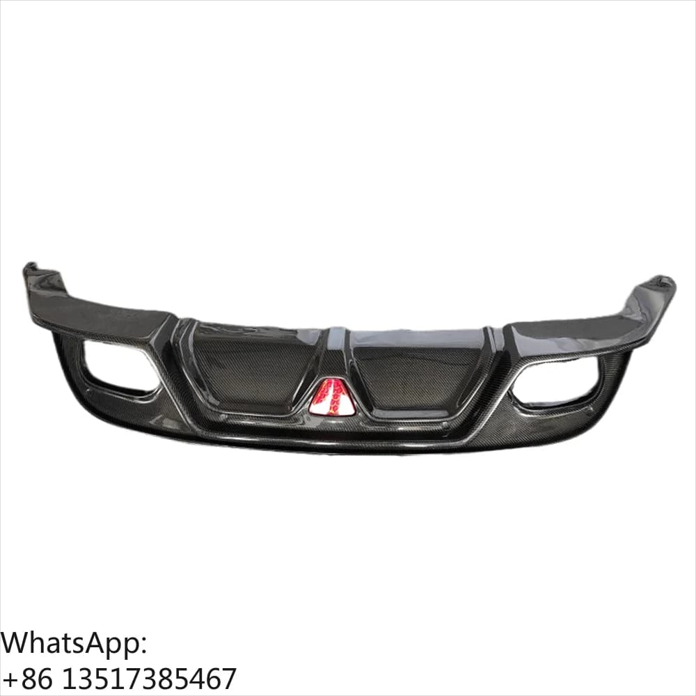 Kit Carrozzeria Diffusore Posteriore in Vera Fibra di Carbonio con Luce LED per Jaguar F-TYPE 2013-2019