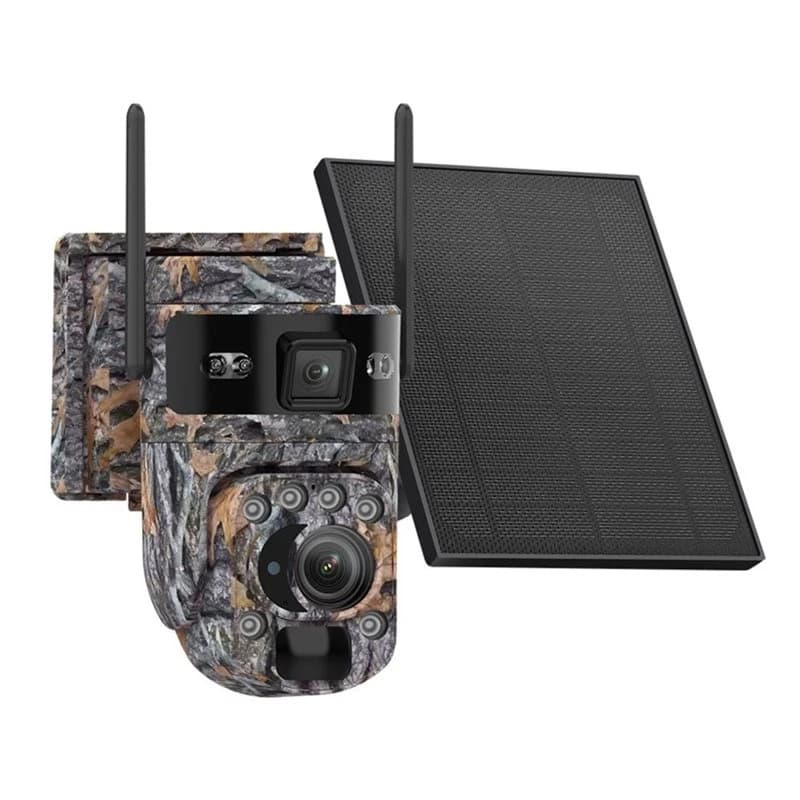 Smart Portable Solar Powered 6MP Camera 4G SIM Card Outdoor Security Camera 20X Digital Zoom Wireless CCTV Camera EU Version