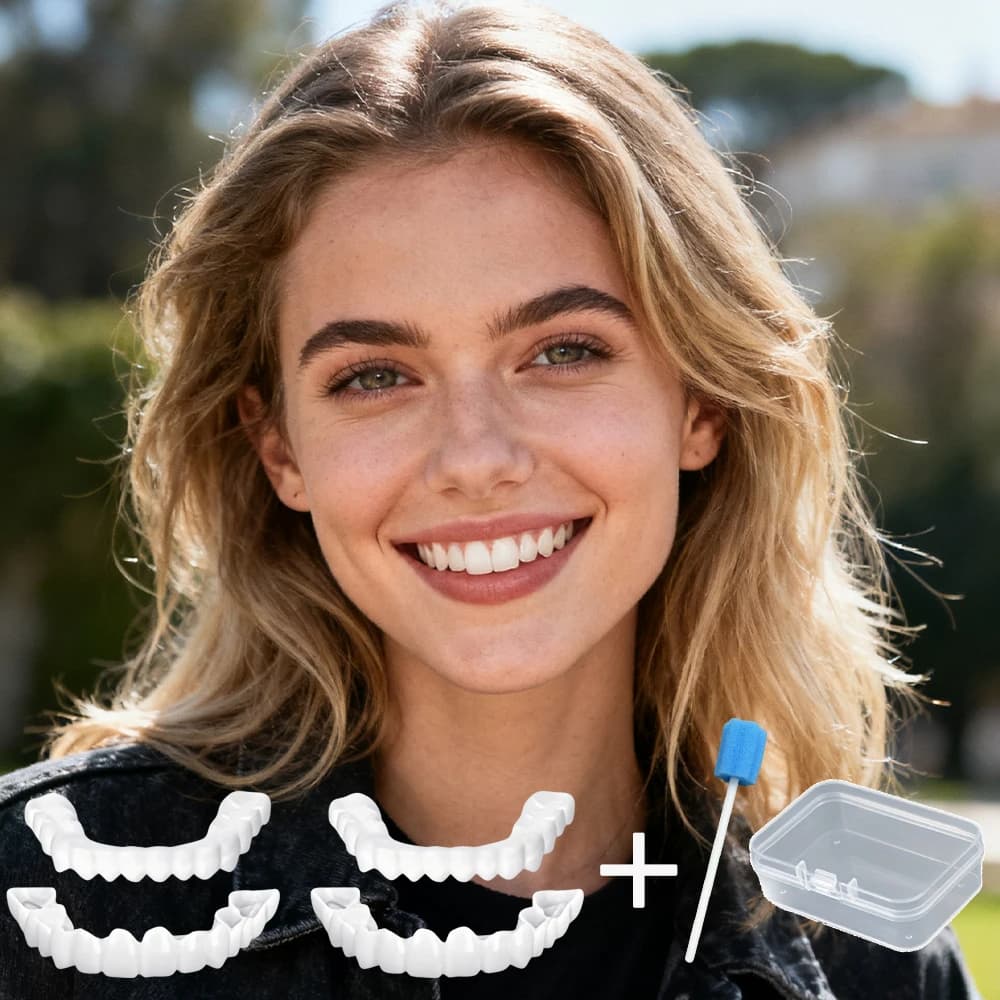 New High Elastic Adaptive Teeth Veneers Reusable Instant Smile Whitening Stretch Material Fits Irregular H2931