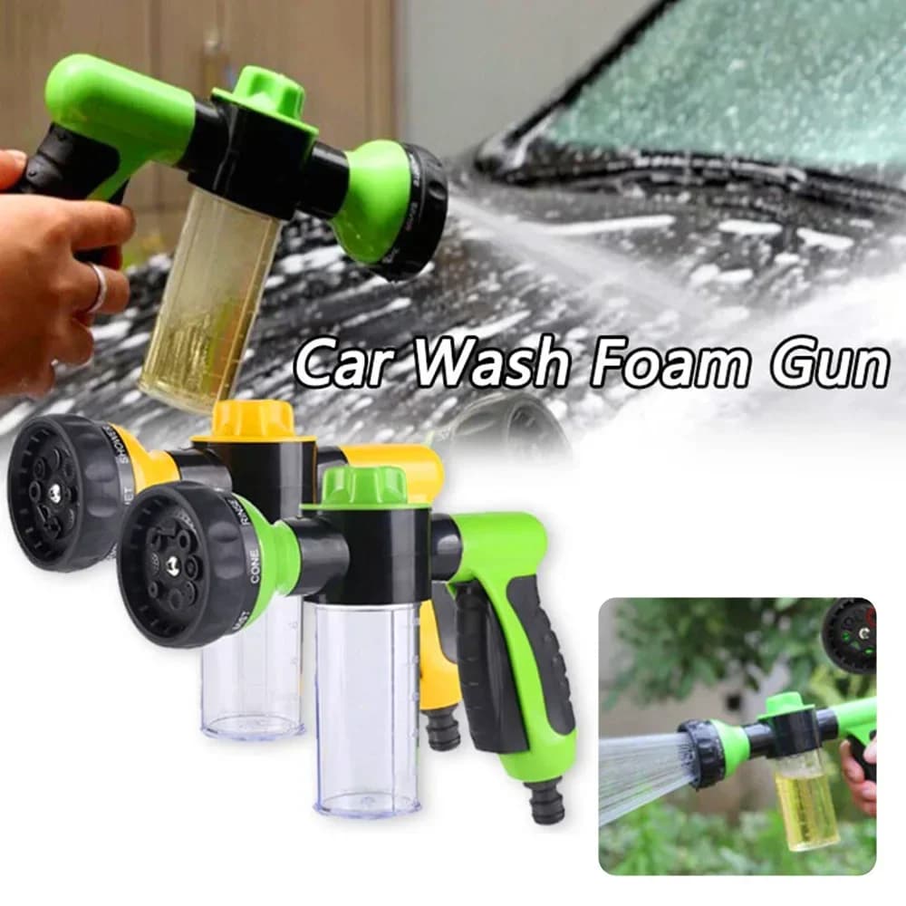 Nuova pistola ad acqua in schiuma ad alta pressione 8 in 1 ugello per tubo di irrigazione da giardino irrigatore dispenser di sapone doccia per animali domestici pistola a spruzzo strumento di lavaggio auto