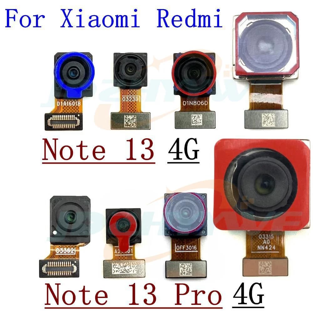 Fotocamera anteriore posteriore per Xiaomi Redmi Note 13 Pro 4G Selfie posteriore frontale modulo fotocamera posteriore Flex riparazione pezzi di ricambio