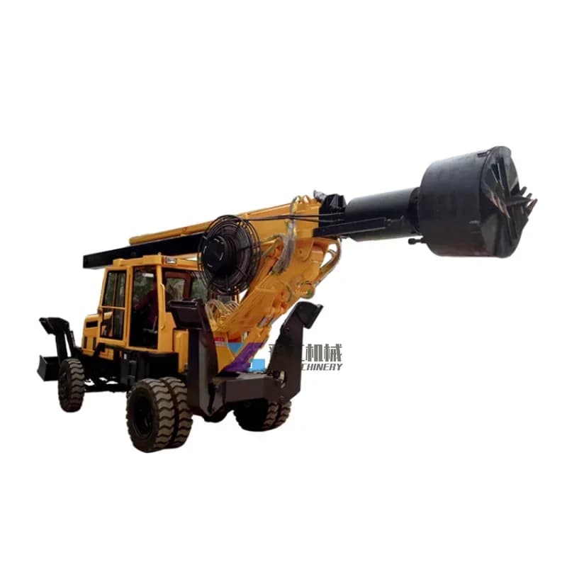 Manufacturer of rotary screw drilling machines for small constructions with drilling plant for custom rotary drilling rig