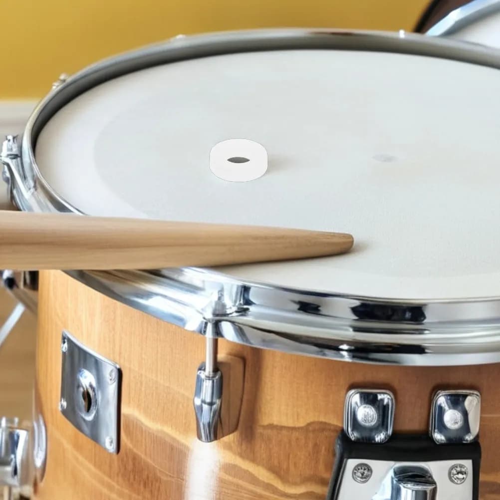 200 Pezzi Pad Fonoassorbenti per Batteria, Rondelle in Plastica Bianca, Accessori Professionali per Set Batteria, Ricambi per Rullante e Piatti, Kit Acustico Jazz