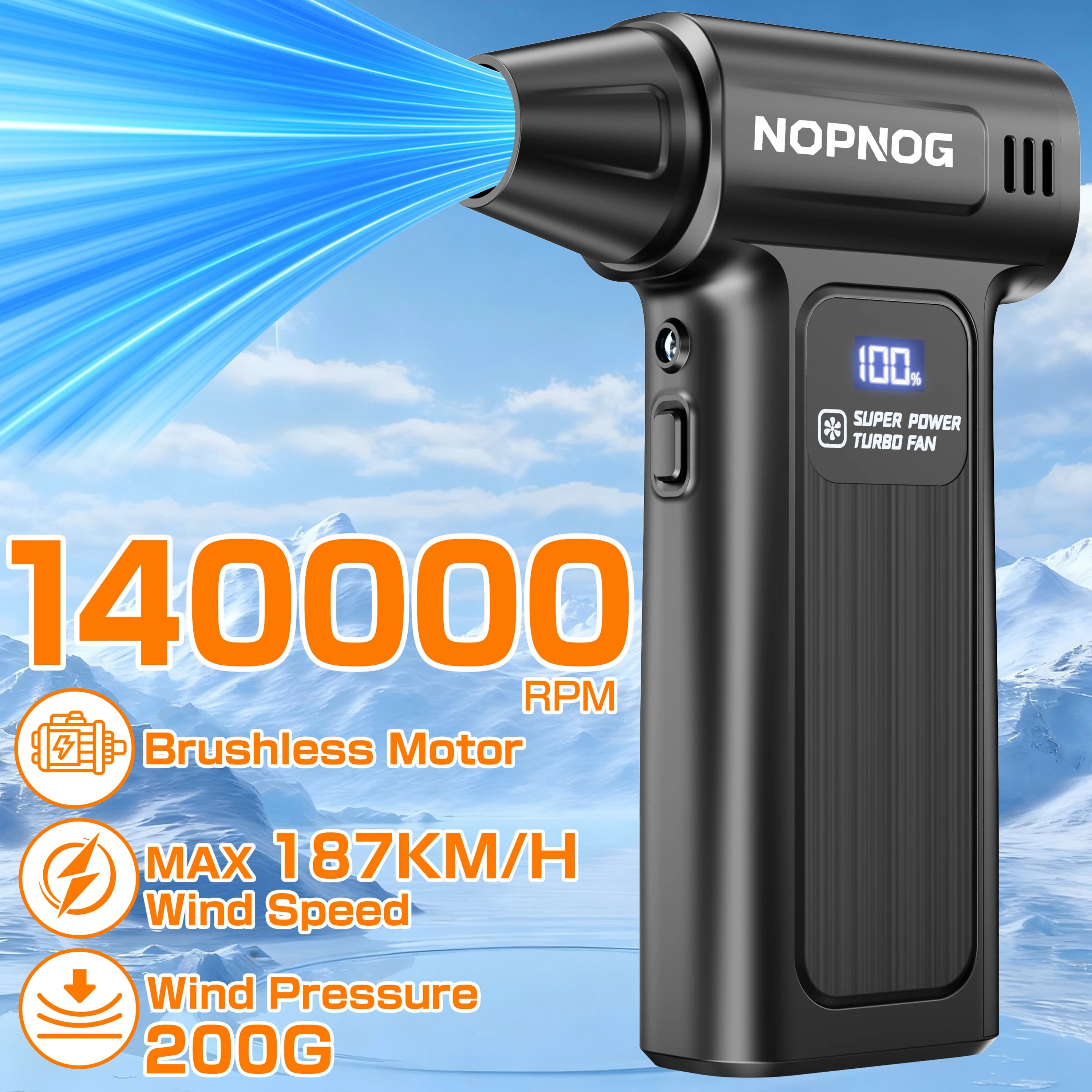Turbo M9 Electric Blower, Auto Accessories, Air Drop Cleaner, Snow Blower 150000RPM, New Hair Dryer 2025