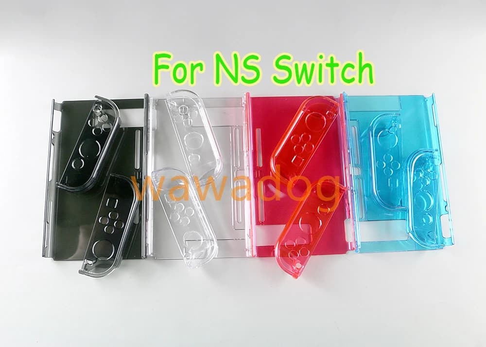 Custodia protettiva in cristallo agganciabile da 8 set Custodia rigida trasparente per PC Custodia antiurto antigraffio per Nintendo Switch