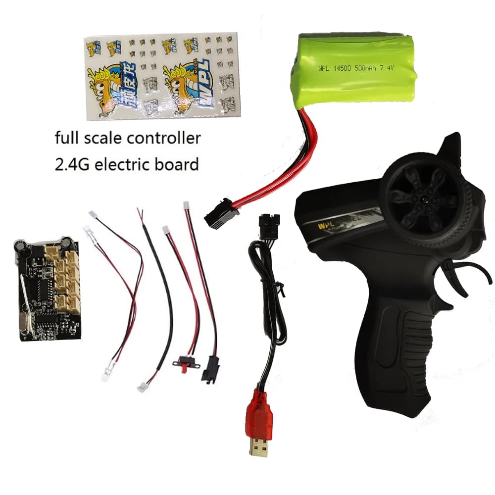 WPL B14K B24K B16K B36K C14 C24K KIT telecomando originale a scala intera Versione universale 2.4G Ricevitore Lipo Caricabatteria