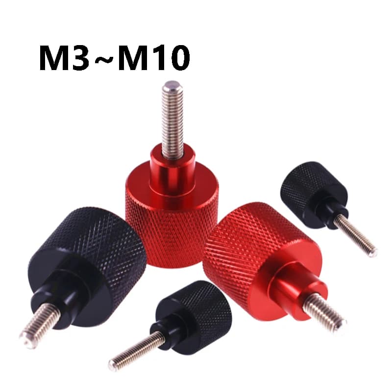Viti a testa alta zigrinate in alluminio anodizzato M3 M4 M5 M6 M8 M10 per stampanti 3D, droni RC, computer e progetti fai-da-te