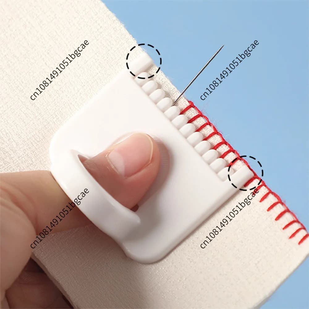 2PCS Edge Stitch Lock & Sewing Templates Easy-to-Use Finger Thumb Ruler Sewing Template for DIY Edge Even Stitching Lock Kit