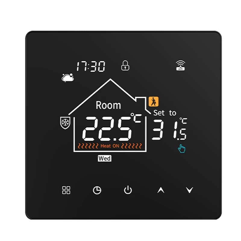 Termostato WiFi Intelligente K7 Tuya con Schermo LCD Touch per Riscaldamento Elettrico/ad Acqua, Programmabile Settimanalmente, Blocco Bambini, Controllo Vocale