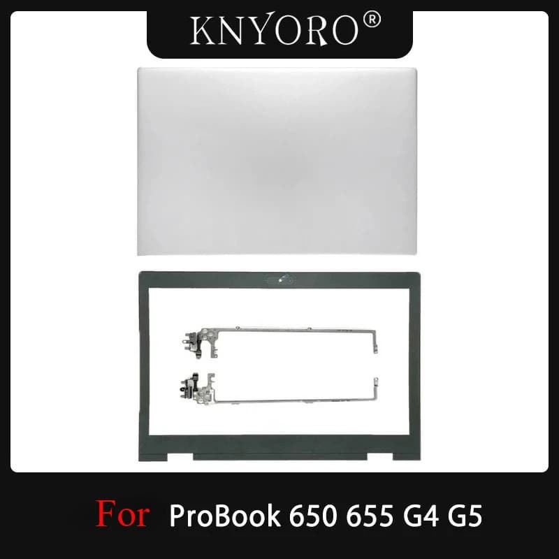 Nuovo Originale Per ProBook 650 655 G4 650 G5 Lcd Della Copertura Posteriore Frontale Cornice LCD Cerniere Laptop Top Case Coperchio Custodia Copertura Argento