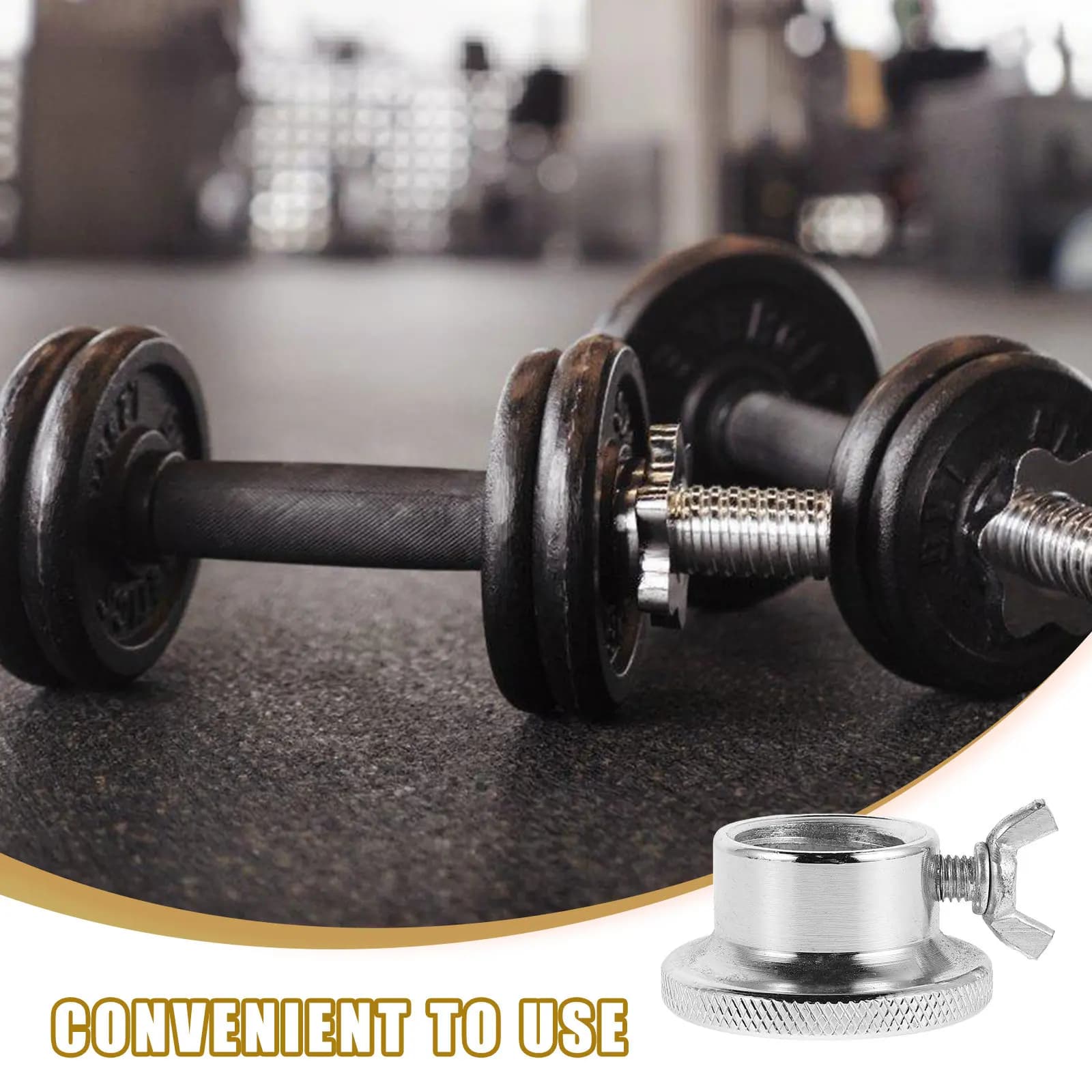 2 Parts Screw nuts for handlebars, Fitness accessories, Safety anti-slip clamping clamps for weight lifting, for fixing of barbells and handlebars