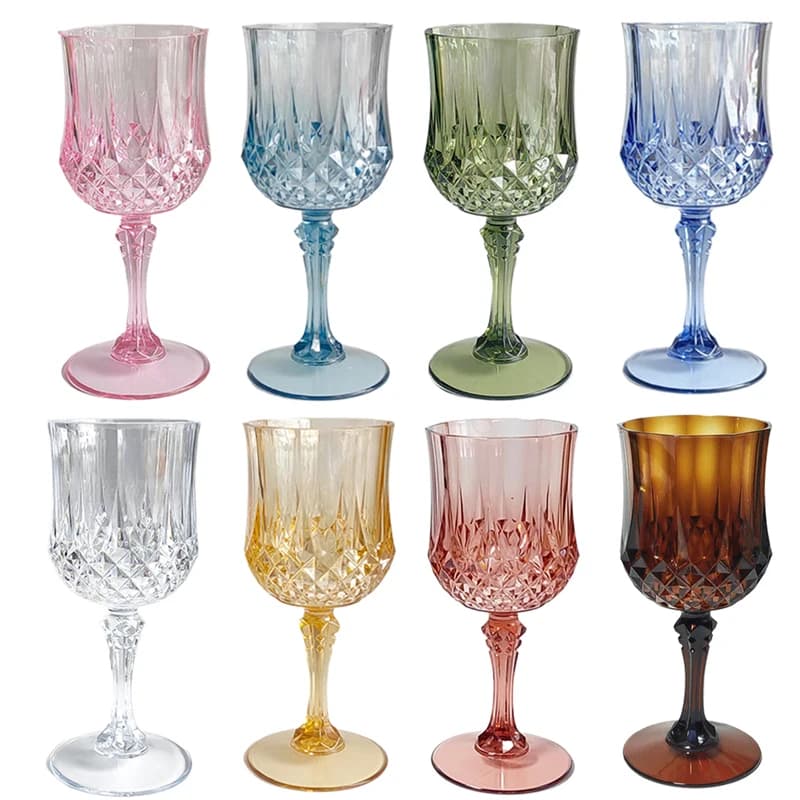 Flauti da champagne in plastica Bicchieri da champagne in acrilico Bicchieri da vino Bicchieri da tostatura per matrimoni per matrimoni di compleanno