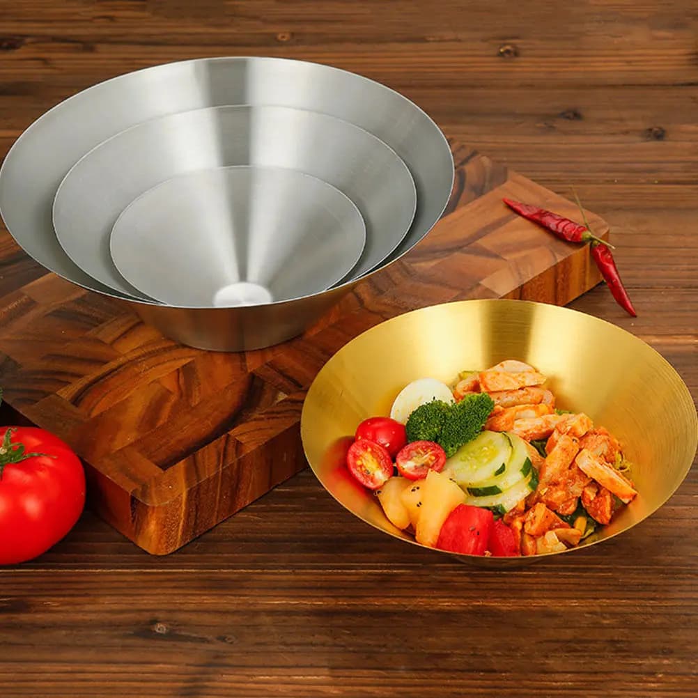Ciotola per Ramen in Acciaio Inox, Leggera, per Conservazione Alimenti, Riso, Insalata, Zuppa, Contenitore da Cucina