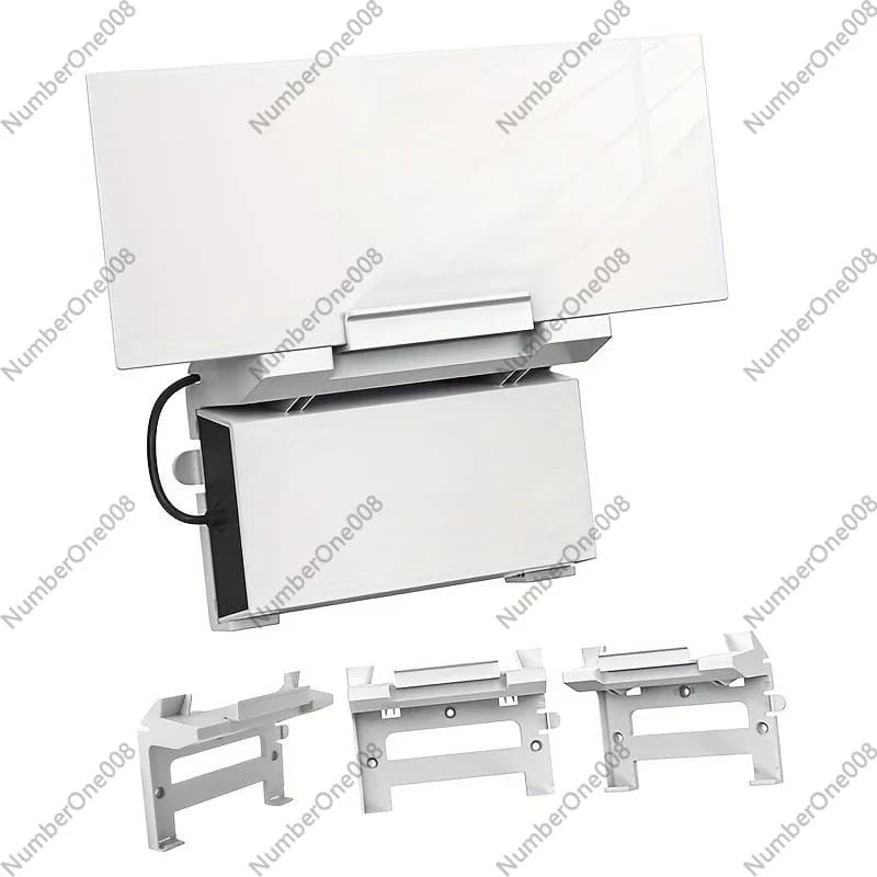 Wall Mount for Router and Power Supply, Sturdy Router Stand with Cable Management, Space-Saving Bracket Organizer