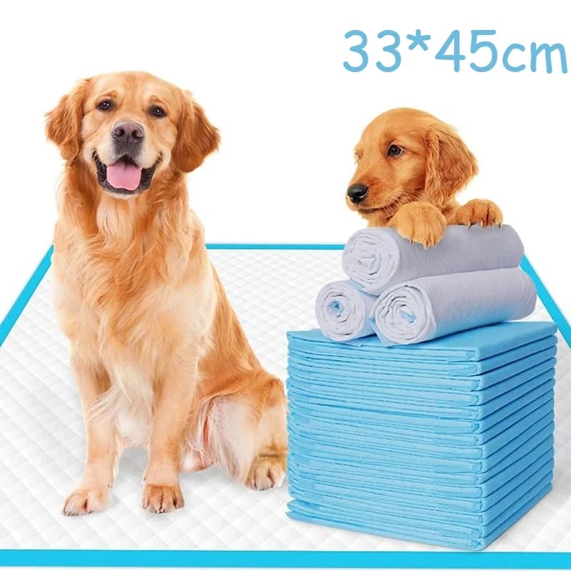 100pc Pet Diapers 33*45cm Cats Dog Diapers Super Absorbent Pet Diaper Dog Pee Pad Quick Dry Disposable Urine Nappy Mat