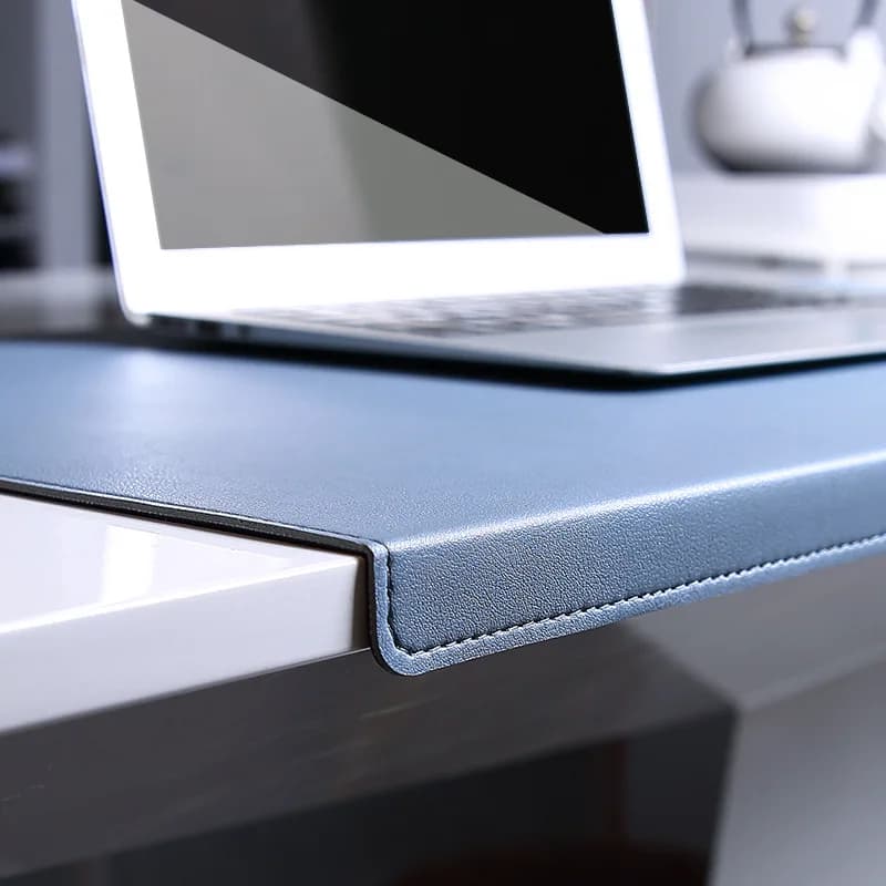 ‌ Tappetino da scrivania ergonomico in pelle - Tappetino per mouse antiscivolo XXL con supporto per il polso Bordo cucito e superficie strutturata per computer da studio da ufficio