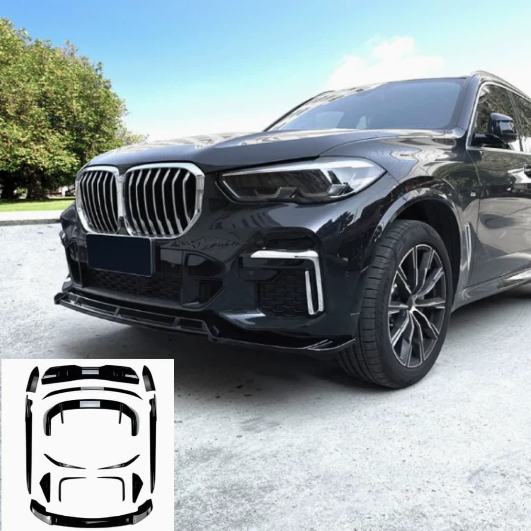 Per BMW X5 G05 2019-2022 M Sport Anteriore Paraurti Posteriore Diffusore Spoiler Gonna Laterale Sopracciglio Lampada Set Auto Body Kit Accessori