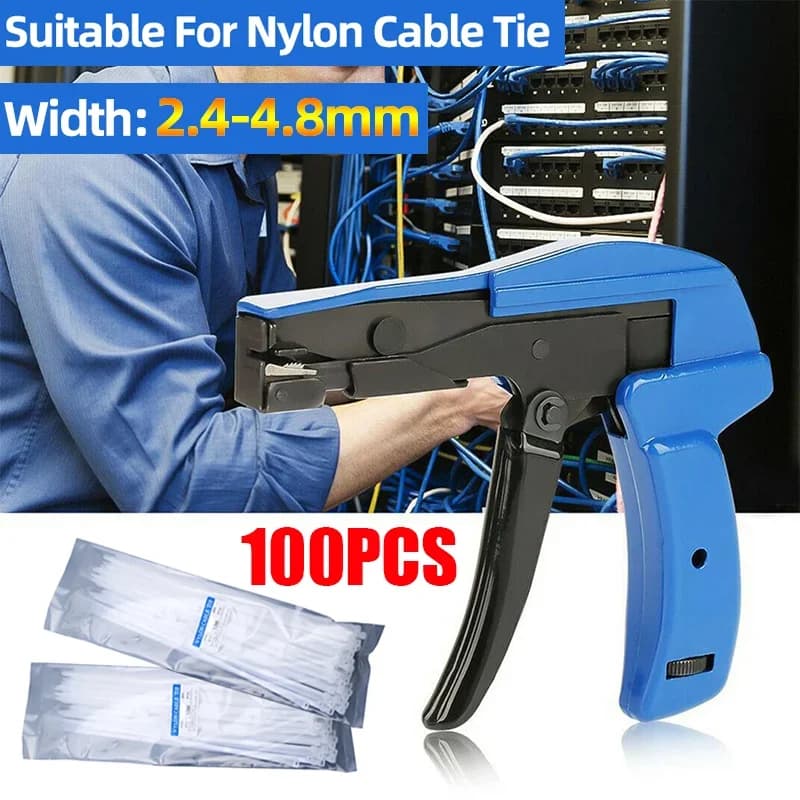 Pinze per fascette in Nylon HS-600A utensile da taglio per fissaggio per fascette in Nylon larghezza 2.4-4.8mm pistola per taglio a tensione automatica