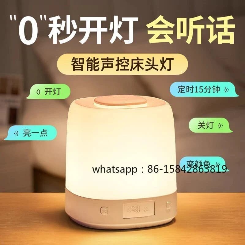 Night light eye protection charging model voice control timing voice induction desk lamp bedroom bedside