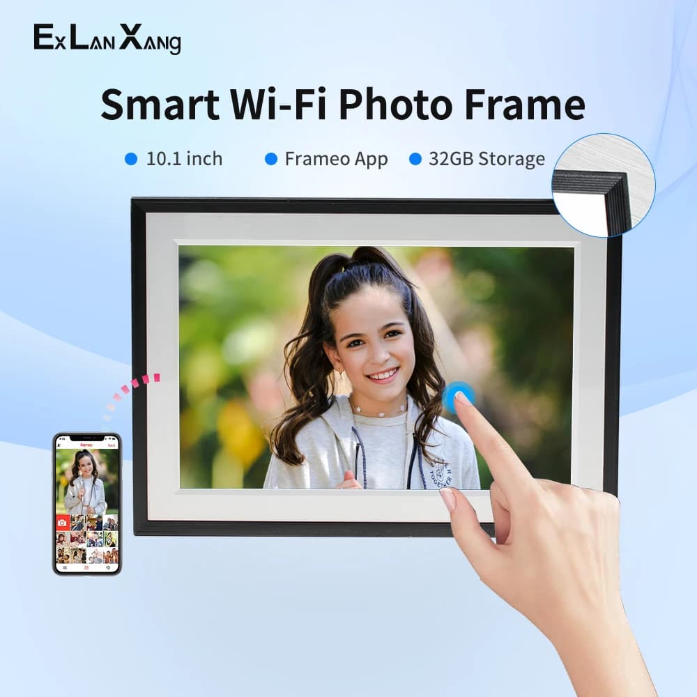Frameo 10.1Inch Digital Picture Frame WiFi Electronic 1280×800IPS HD Cloud Smart Digital Photo Frame 32GB Storage wall Automatic