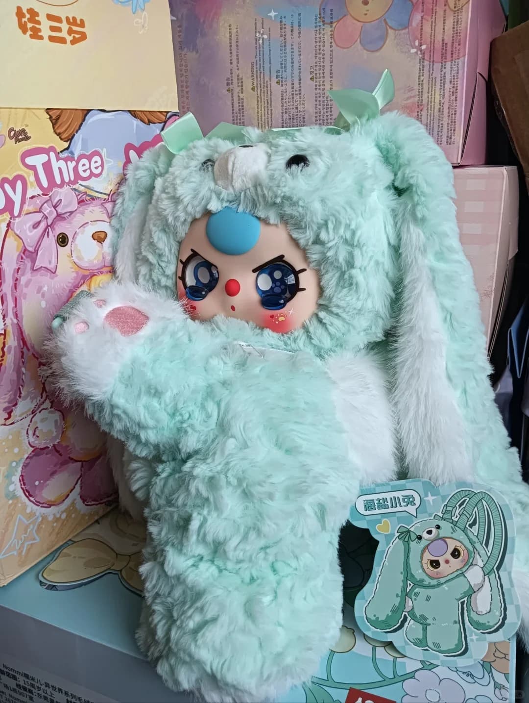 Spot Baby Three 400% Big Hug Baby Backpack Blind Box Girl Heart Doll Cute Little Rabbit Doll Girl Children'S Surprise Gifts