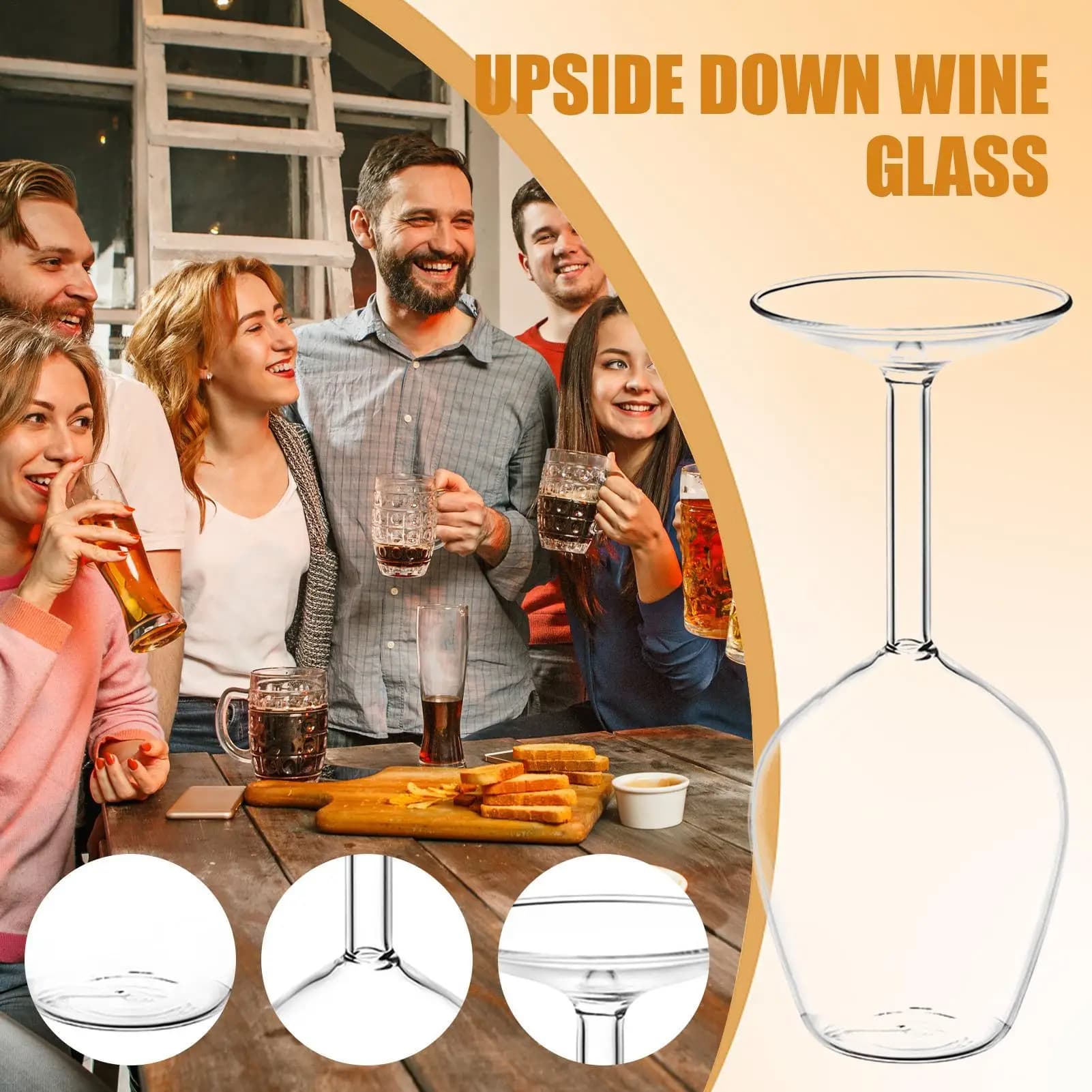 Bicchieri da Vino Capovolti, Calici Moderni da 400ml per Bevande Calde e Fredde, Regalo per Donne, Compleanno, San Valentino