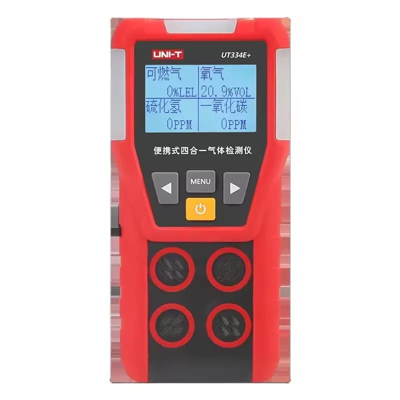 UNI-T Rilevatore di fughe di gas UT334E + Plus Palmare 4 in 1 Monitor della qualità dell'aria Rilevatore di monossido di carbonio H2S O2 EX Tester di gas