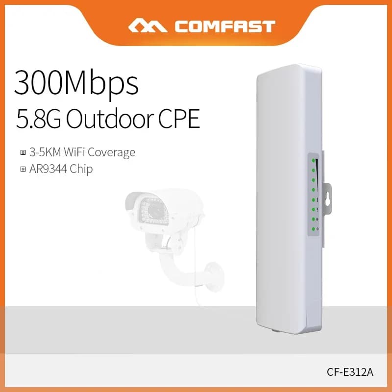 COMFAST Ad Alta Potenza 5.8Ghz Esterno CPE Wireless AP 300Mbps Wireless WIFI Punto di Accesso Router 14dBi Antenna Nanostation CF-E312NV2